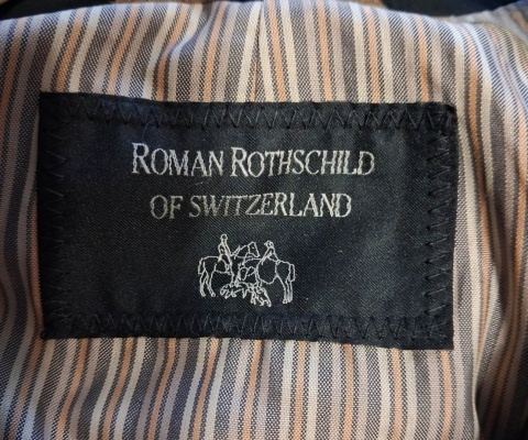 Wnętrze kurtki Roman Rothschild – podszewka, marka